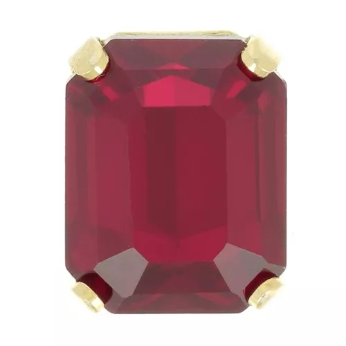 Cristal engaste Aurora A4610 Step Cut Octagon 8x6 mm - Dorado - Rubí x1