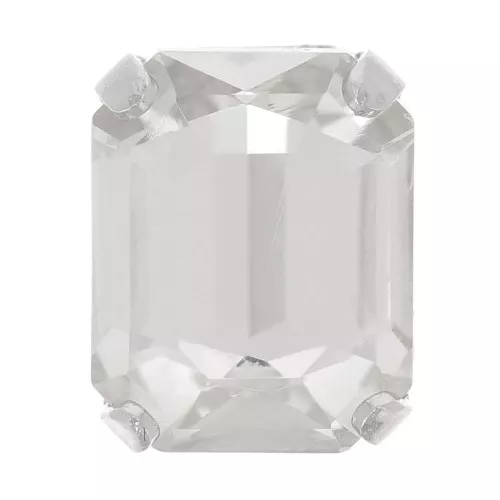 Cristal engaste Aurora A4610 Step Cut Octagon 8x6 mm - Rodio - Cristal x1