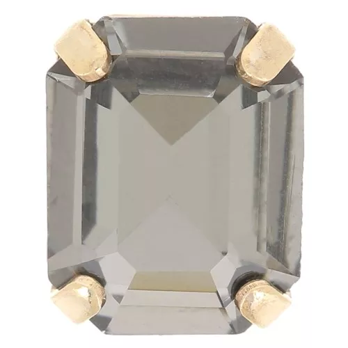 Conjunto Cristal Aurora A4610 Octágono talla escalonada 10x8 mm - Dorado - Diamante negro x1