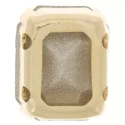 Conjunto Cristal Aurora A4610 Octágono talla escalonada 10x8 mm - Dorado - Diamante negro x1