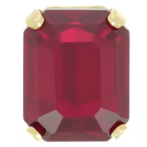Cristal Aurora A4610 Octágono talla escalonada 10x8 mm - Dorado - Rubí x1