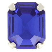 Cristal Aurora A4610 Octágono talla escalonada 10x8 mm - Plata - Azul Capri x1|raw }}