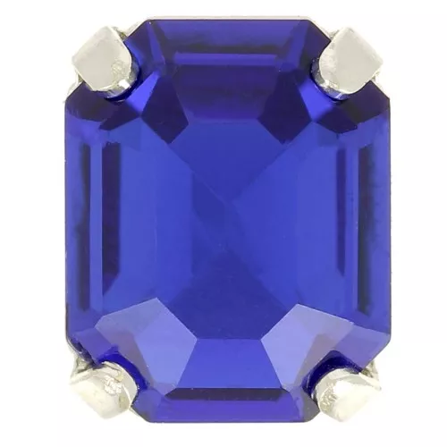 Cristal Aurora A4610 Octágono talla escalonada 10x8 mm - Plata - Azul Capri x1
