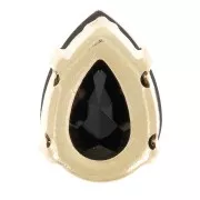 Conjunto Cristal Aurora A4320 Gota 8x6 mm - Oro - Azabache x1