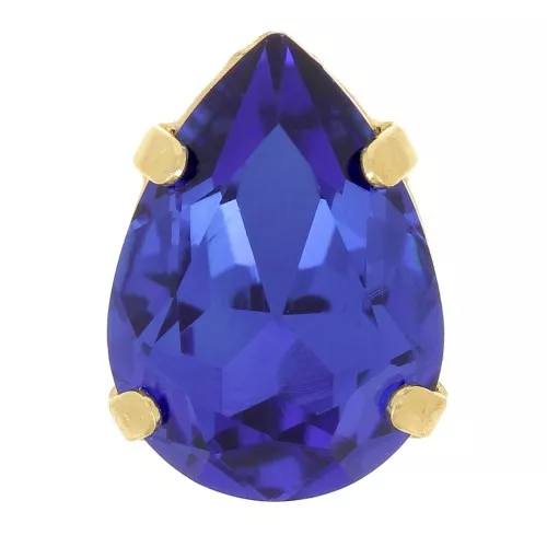 Conjunto cristal Aurora A4320 Gota 8x6 mm - Oro - Azul Capri x1