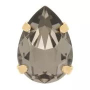 Conjunto cristal Aurora A4320 Gota 8x6 mm - Oro - Diamante negro x1