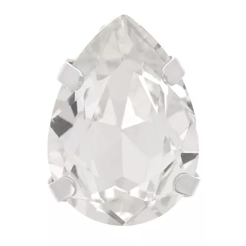 Cristal engastado Aurora A4320 Gota 8x6 mm - Rodio - Cristal x1