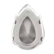 Cristal engastado Aurora A4320 Gota 8x6 mm - Rodio - Cristal x1