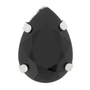 Conjunto Cristal Aurora A4320 Gota 8x6 mm - Rodio - Azabache x1