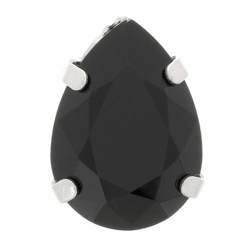 Conjunto Cristal Aurora A4320 Gota 8x6 mm - Rodio - Azabache x1