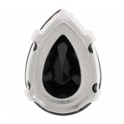 Conjunto Cristal Aurora A4320 Gota 8x6 mm - Rodio - Azabache x1