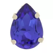 Cristal engastado Aurora A4320 Gota 8x6 mm - Rodio - Azul Capri x1