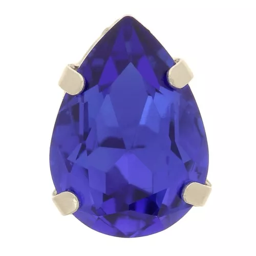 Cristal engastado Aurora A4320 Gota 8x6 mm - Rodio - Azul Capri x1