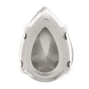 Cristal engastado Aurora A4320 Gota 8x6 mm - Rodio - Diamante negro x1