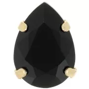 Conjunto Cristal Aurora A4320 Gota 14x10 mm - Oro - Azabache x1