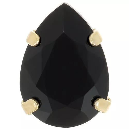 Conjunto Cristal Aurora A4320 Gota 14x10 mm - Oro - Azabache x1