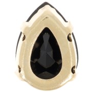 Conjunto Cristal Aurora A4320 Gota 14x10 mm - Oro - Azabache x1