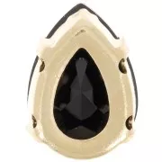 Conjunto Cristal Aurora A4320 Gota 14x10 mm - Oro - Azabache x1