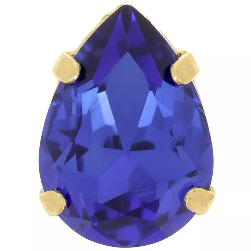 Conjunto cristal Aurora A4320 Gota 14x10 mm - Oro - Azul Capri x1