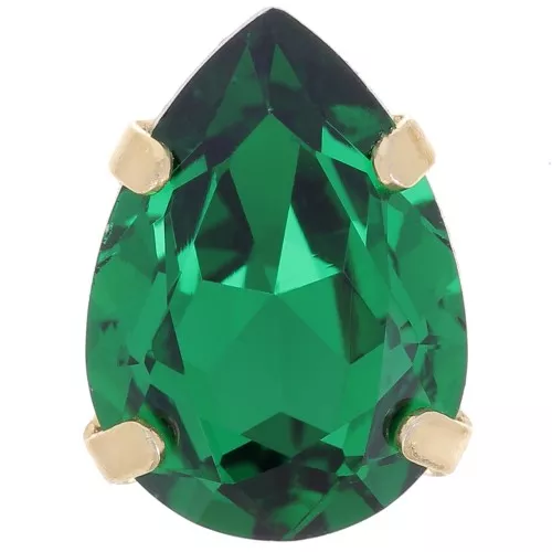 Conjunto cristal Aurora A4320 Gota 14x10 mm - Oro - Esmeralda x1