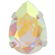 Conjunto Cristal Aurora A4320 Gota 14x10 mm - Rodio - Cristal AB x1