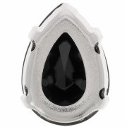 Conjunto Cristal Aurora A4320 Gota 14x10 mm - Rodio - Azabache x1