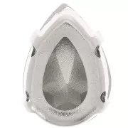 Cristal engastado Aurora A4320 Gota 14x10 mm - Rodio - Rubí x1