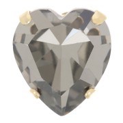 Conjunto de cristal Aurora Heart A4831 Antique Heart 11x10 mm - Oro - Diamante negro x1|raw }}