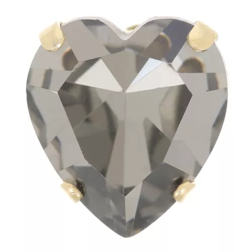Conjunto de cristal Aurora Heart A4831 Antique Heart 11x10 mm - Oro - Diamante negro x1