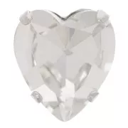 Cristal engastado Aurora Heart A4831 Antique Heart 11x10 mm - Rodio - Cristal x1