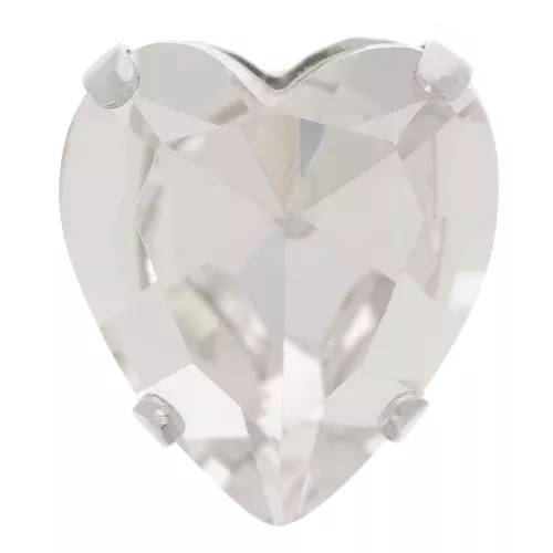 Cristal engastado Aurora Heart A4831 Antique Heart 11x10 mm - Rodio - Cristal x1