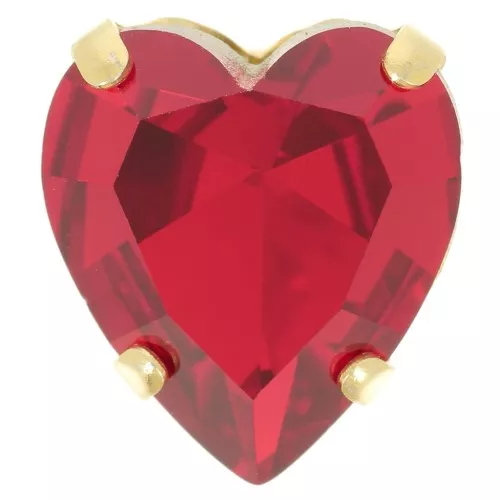 Conjunto cristal Aurora Corazón A4831 Corazón Antiguo 15.5x14 mm - Oro - Rubí x1