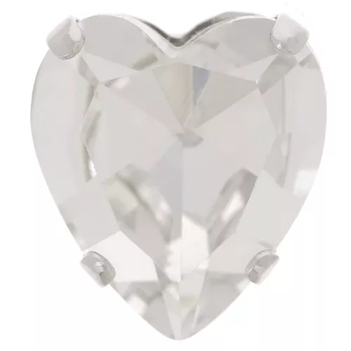 Cristal engastado Aurora Heart A4831 Antique Heart 15.5x14 mm - Rodio - Cristal x1