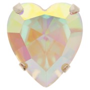 Cristal engastado Aurora Heart A4831 Antique Heart 15.5x14 mm - Rodio - Cristal AB x1|raw }}