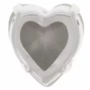 Cristal engastado Aurora Heart A4831 Antique Heart 15.5x14 mm - Rodio - Cristal AB x1