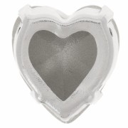 Cristal engastado Aurora Heart A4831 Antique Heart 15.5x14 mm - Rodio - Rubí x1