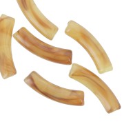 Tubo acrílico transparente 32x8 mm - Marrón jaspeado x6