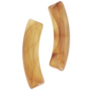 Tubo acrílico transparente 32x8 mm - Marrón jaspeado x6