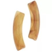 Tubo acrílico transparente 32x8 mm - Marrón jaspeado x6