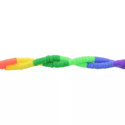 Cuentas arandalas Heishi 6x1 mm - Mix n°12 - Multicolor x39cm