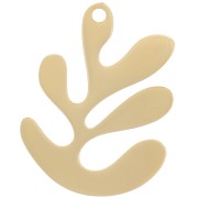 Colgante de coral de 25 x 19 mm - Acero inoxidable 316L dorado x1