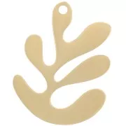 Colgante de coral de 25 x 19 mm - Acero inoxidable 316L dorado x1