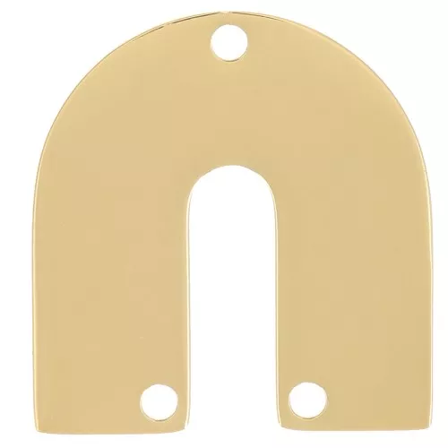 Espaciador en forma de U 17x16mm - Acero inoxidable dorado 316L x1