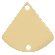 Espaciador triangular 12x12.5mm - Acero inoxidable dorado 316L x1