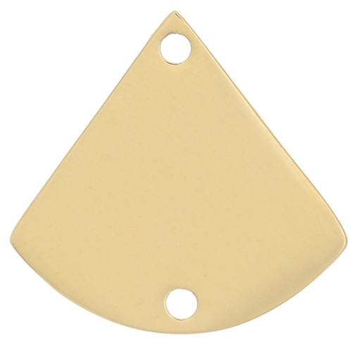 Espaciador triangular 12x12.5mm - Acero inoxidable dorado 316L x1