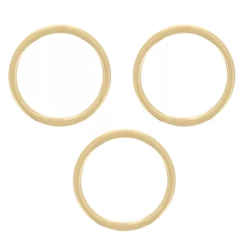 Anillas cerradas 10x0,8 mm - Acero inoxidable Dorado 304 x10