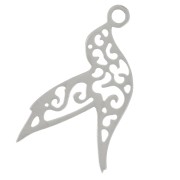 Colgante Colibrí 14,5x8 mm - Acero inoxidable 316L x1