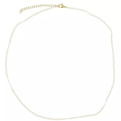 Gargantilla de malla Rombo 1,8 mm - Acero inoxidable dorado 316L x48cm