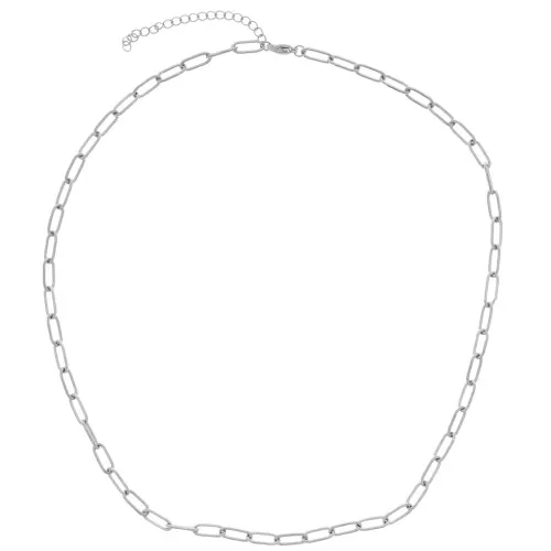 Gargantilla de malla rectangular de 4 mm - acero inoxidable 316L x48cm