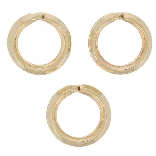 Anillas dobles 6,2x1 mm - Gold filled x5